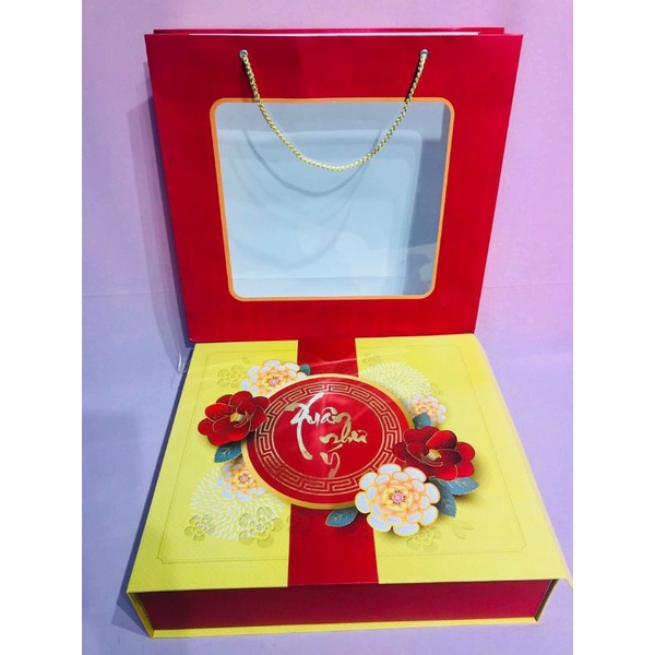 (Combo 5 HỘP) HỘP ĐỰNG QUÀ TẾT NHƯ Ý + TÚI SIZE LỚN 32*36*9 | BigBuy360 - bigbuy360.vn