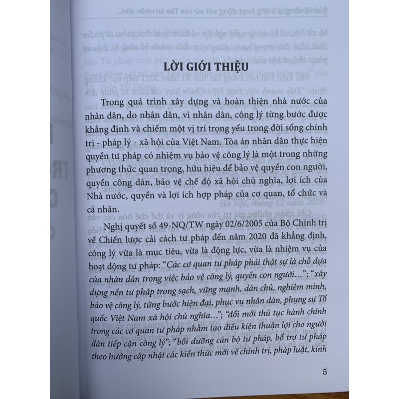 Sách- Bảo vệ công lý trong hoạt động xét xử của Tóa án nhân dân ở Việt Nam hiện nay