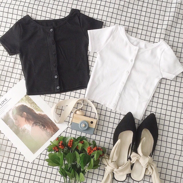 Áo crop thun