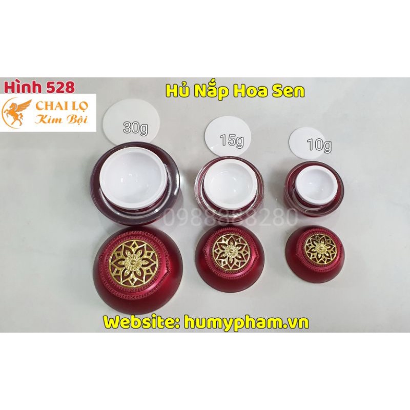 HỦ ĐỰNG KEM FACE - Nắp hoa sen 10g - 15g - 30g