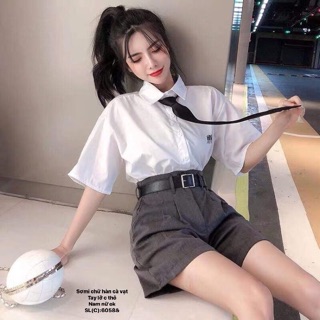 Áo sơmi túi chữ hàn kèm cà vạt (SL/C)