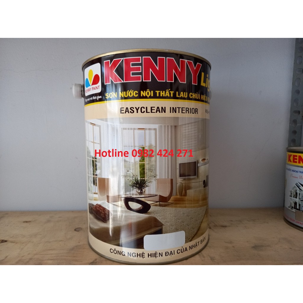 Sơn nước nội thất Kinh Tế Kenny Lau Chùi - lon 1L và 3.5L