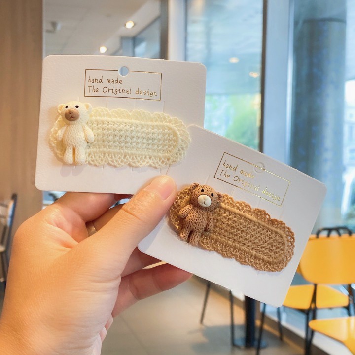 Kẹp tóc nữ cute gấu phong cách Hàn Quốc dễ thương MEOW STORE KT03