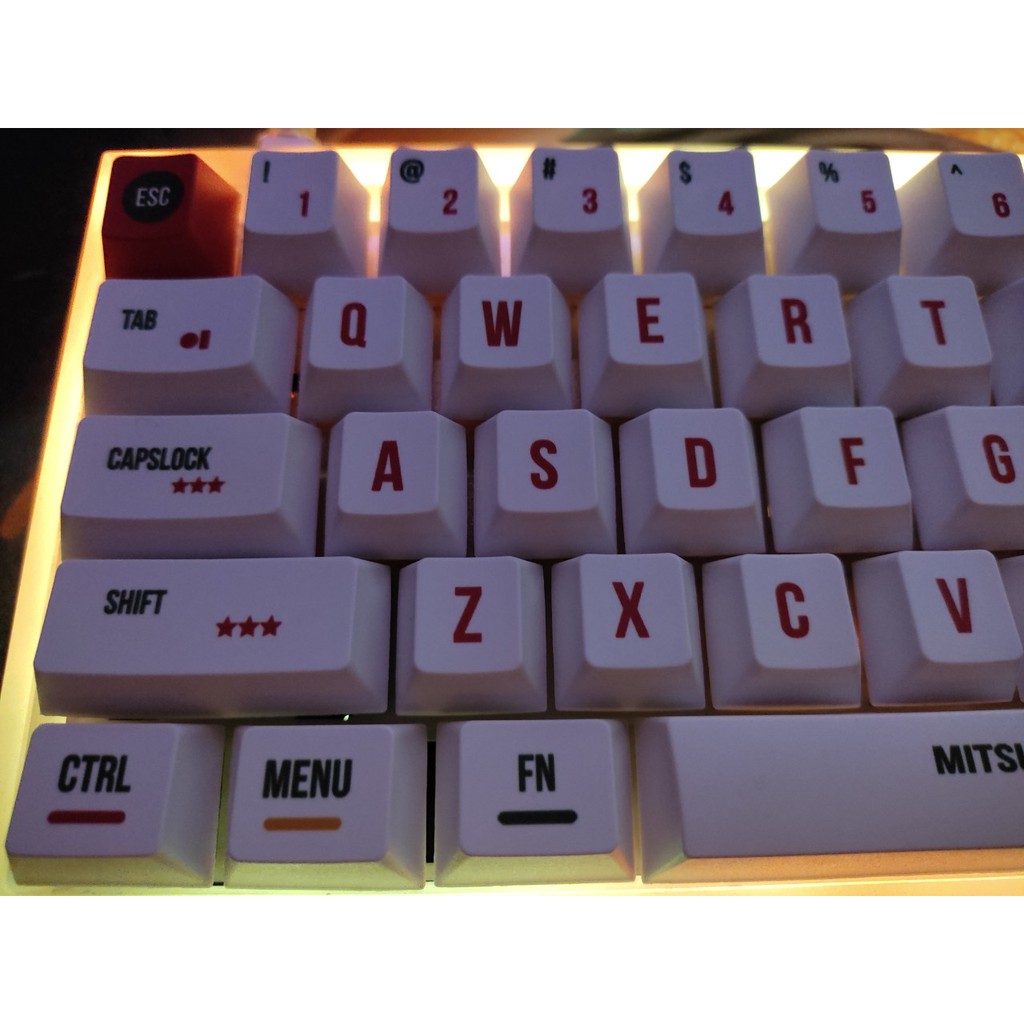 Bộ Keycap Cherry Zero Fighter PBT Dyesub cho phím cơ