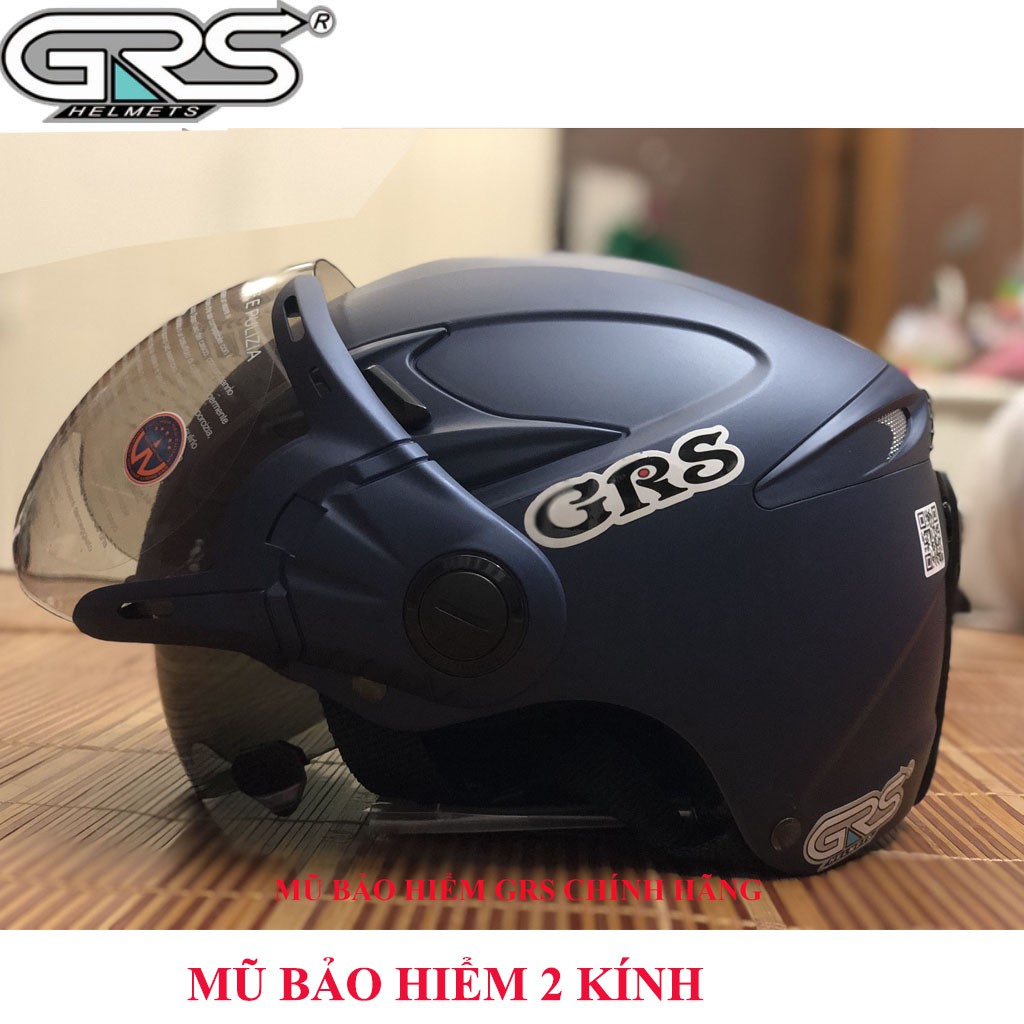 Mũ bảo hiểm GRS A966K 2 Kính, kính âm – Vệ sĩ chống tia UV (nhiều màu)