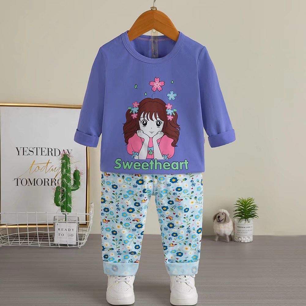(26-36kg) Đồ bộ quảng châu xuất Hàn - Bộ dài tay thu đông xuất Hàn cho bé gái (chọn mẫu)