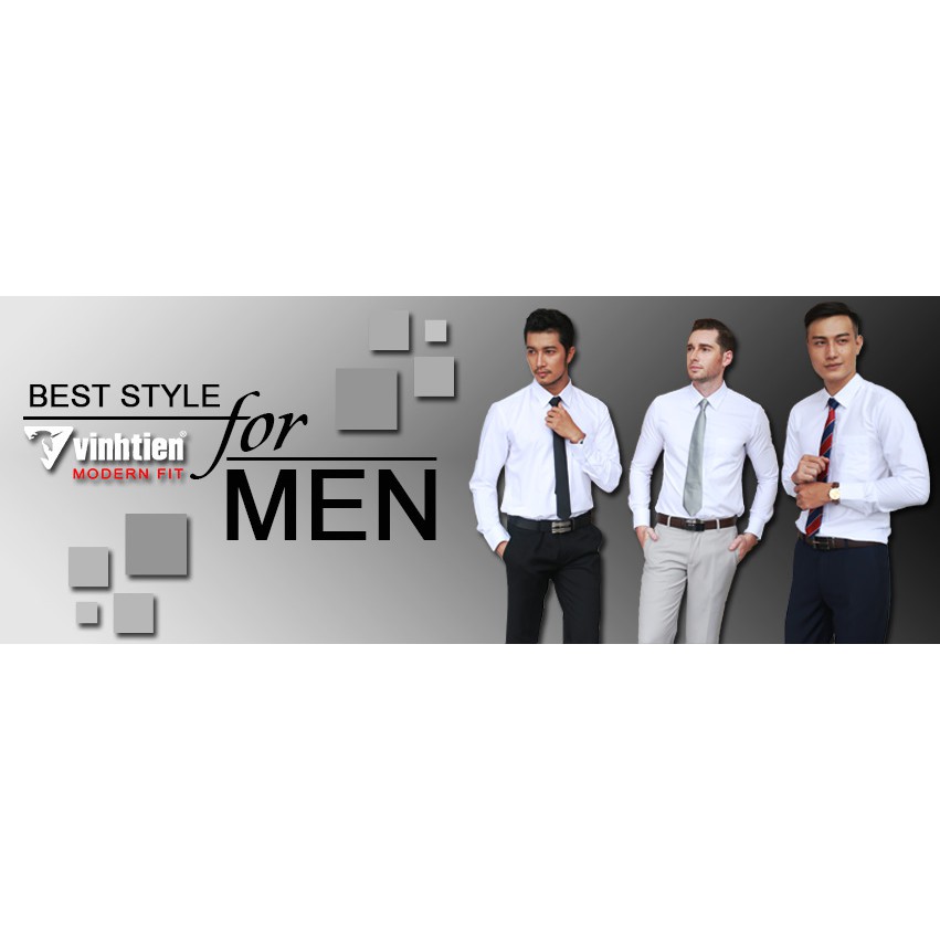 Áo sơ mi nam Vĩnh Tiến tay dài màu trắng 255 và 275 | BigBuy360 - bigbuy360.vn