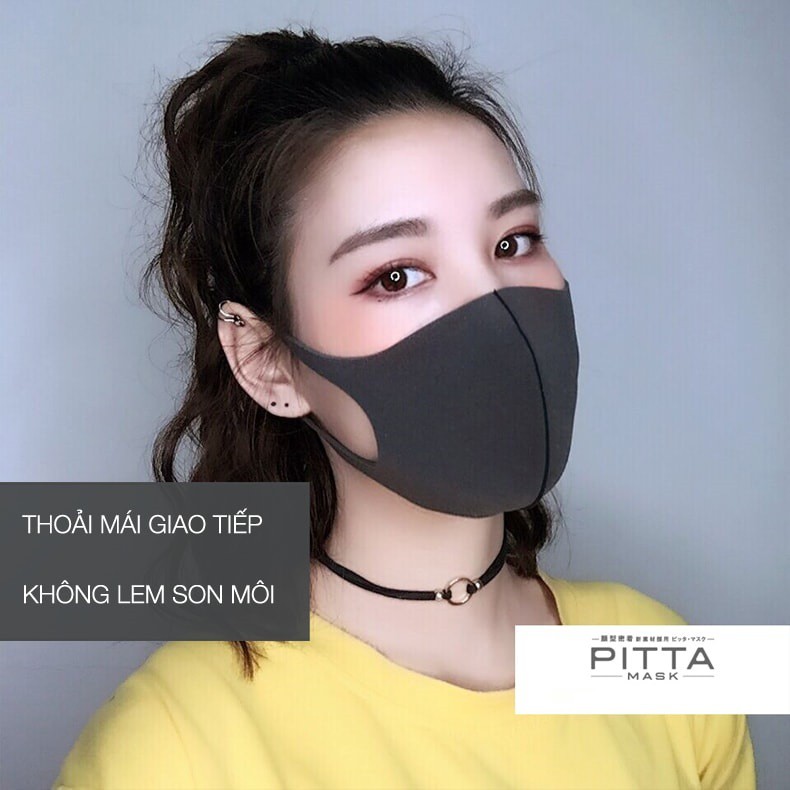 Khẩu Trang, Khẩu Trang Cao Cấp Pitta Mask Nhật Bản Chống Bụi Lọc Khuẩn - 1 Set 3 Cái Model 2020