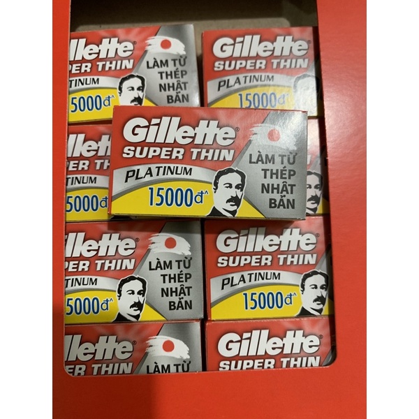 Lưỡi lam Gillette Super Thin, hộp 10 cái