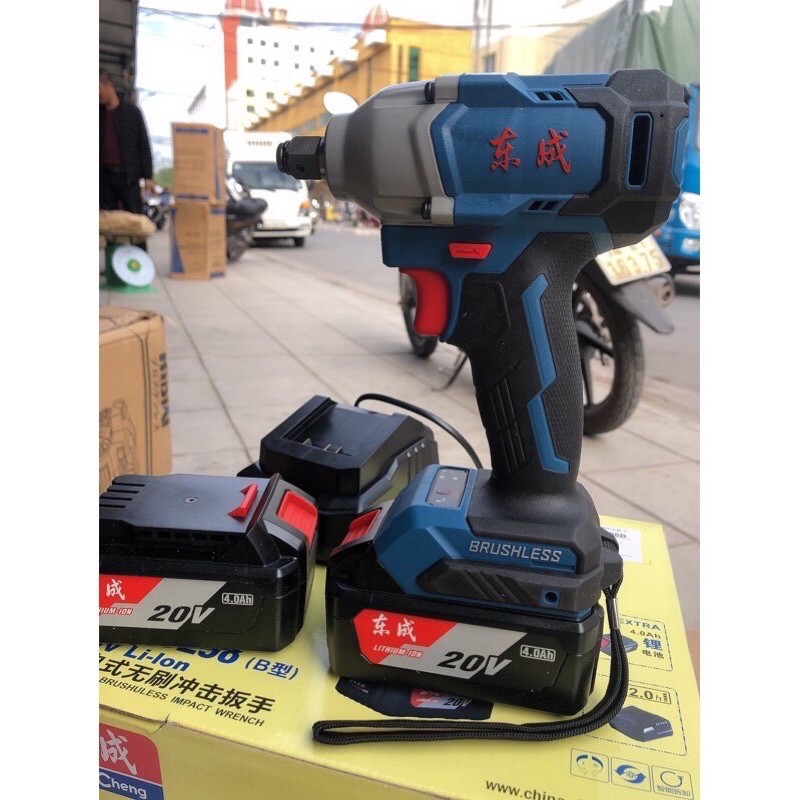 Máy siết bu lông DONGCHENG- 298 -20V CHính hãng  hàng không chổi than tặng đầu chuyển vít