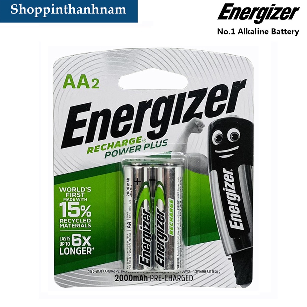 Pin Sạc Energizer AA / AAA vỉ 2 viên chính hãng