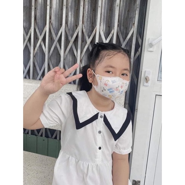 Khẩu Trang 5D Mask Kids Hộp 10 cái dành cho bé từ 1-5 tuổi 3 lớp kháng khuẩn phương tuyến