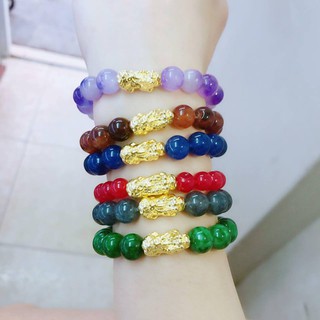Vòng phong thuỷ kết hợp tỳ hưu mạ vàng