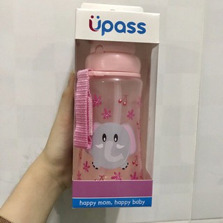 Bình uống nước đầu hút mềm 240ml chính hãng upass - up0148n