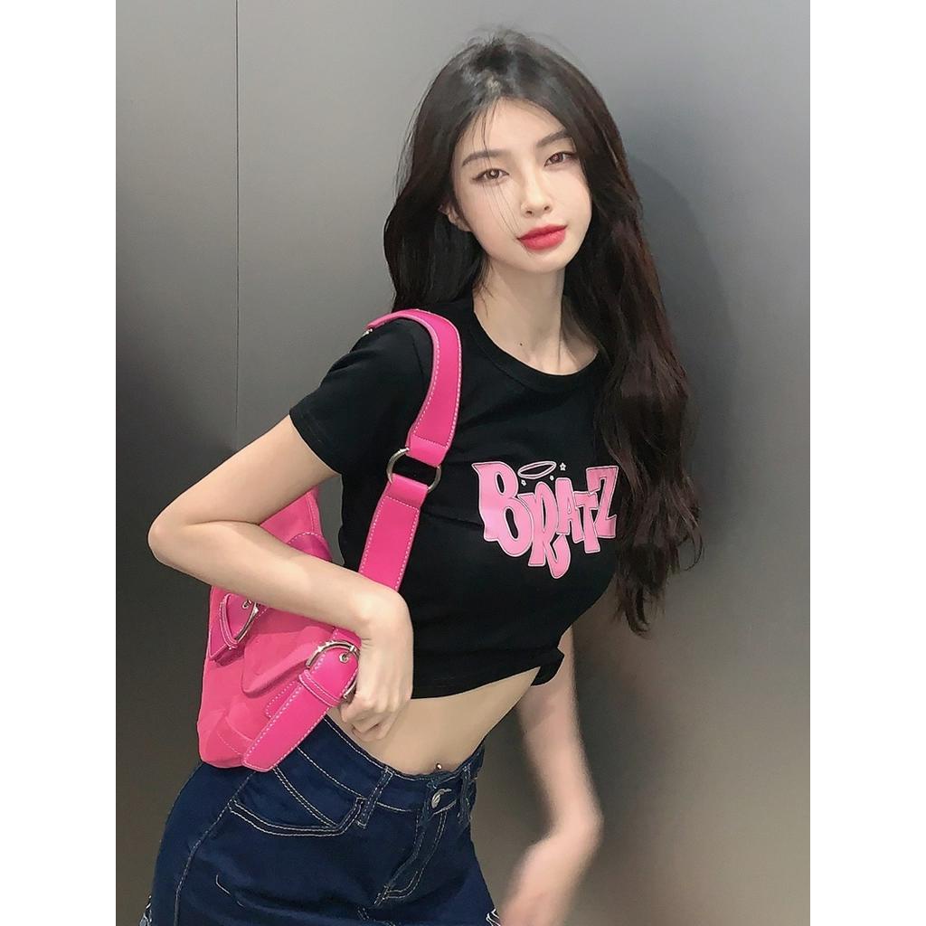 Áo Thun Dáng Ôm Cổ Tròn Ngắn Tay In Hình Thời Trang Cá Tính 61750