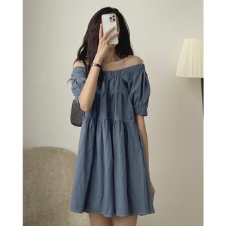 váy babydoll trễ vai 6702