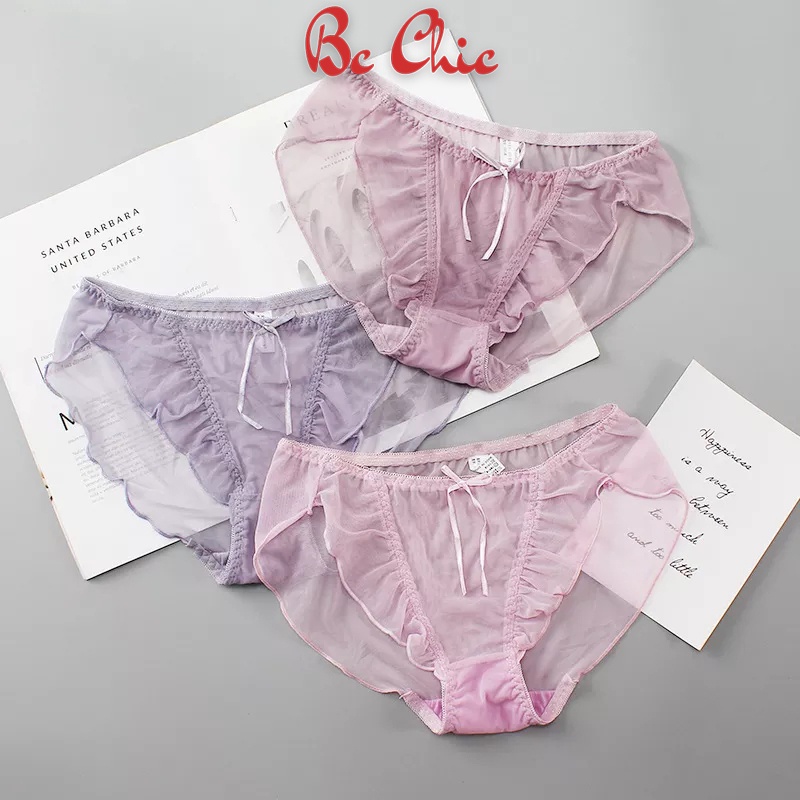 QUẦN LÓT REN LỤA XUYÊN THẤU GỢI CẢM SEXY Q0346  BC_CHIC LINGERIE