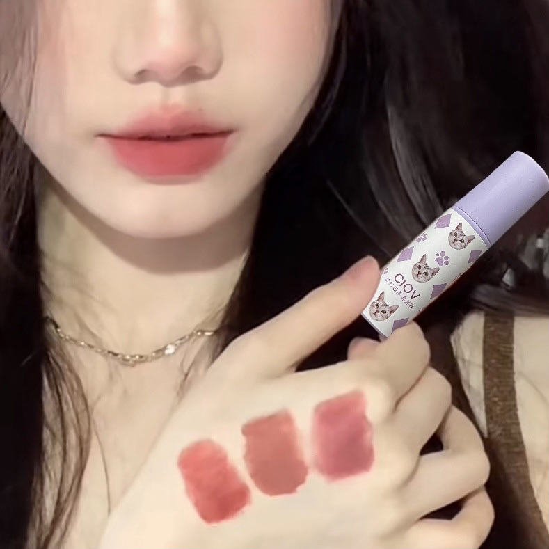 Son Sáp Tông Lì Màu Nâu Đỏ Tạo Hiệu Ứng Sương Khói Chống Dính Cốc