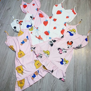 VÁY NGỦ HÌNH SIÊU CUTE ( chất cotton QC )