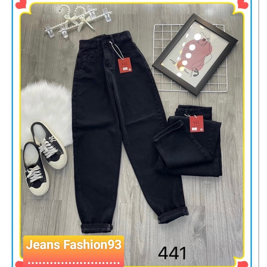 Quần Baggy Jean Nữ Trơn Basic Chất Bò Dày Dặn 4 màu Đen, Trắng và Xanh Dễ Mặc Dễ Phối