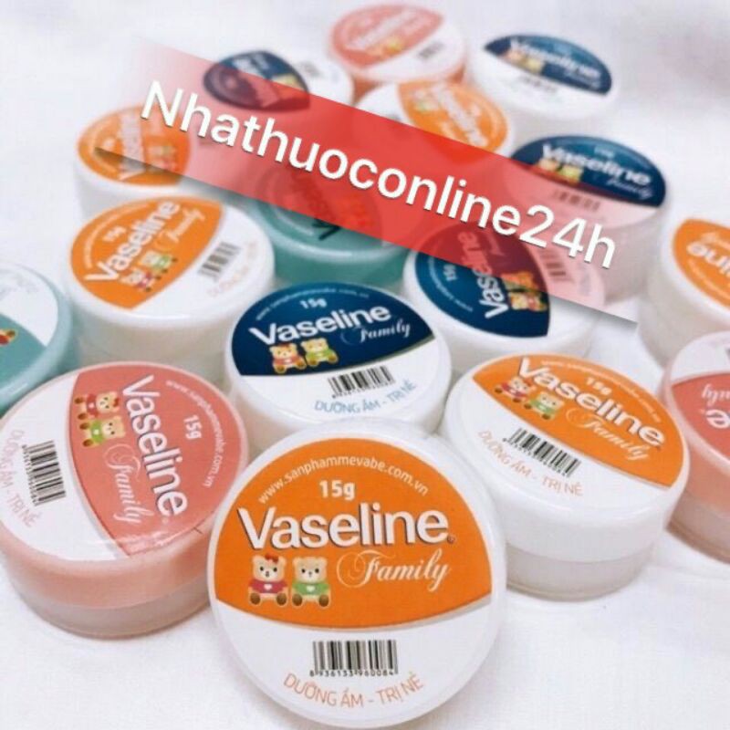 Kem nẻ cho bé Vaseline Family  Làm mềm da, chống khô da. Hỗ trợ trị nứt nẻ, giúp hàn gắn những vết cắt nhỏ