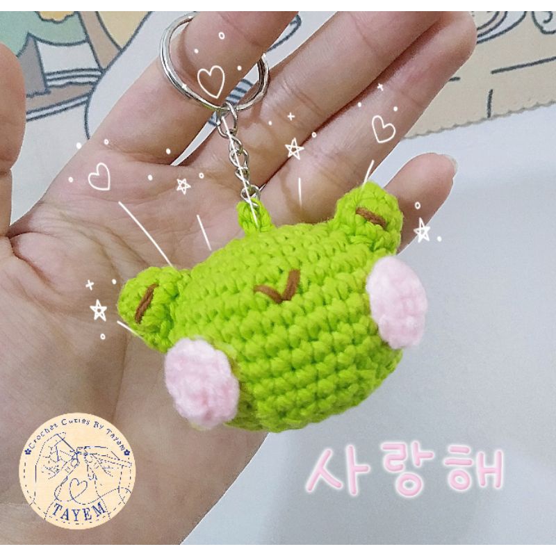Móc khoá con ếch bằng len ngộ nghĩnh| móc khoá len handmade| [CÓ SẴN]