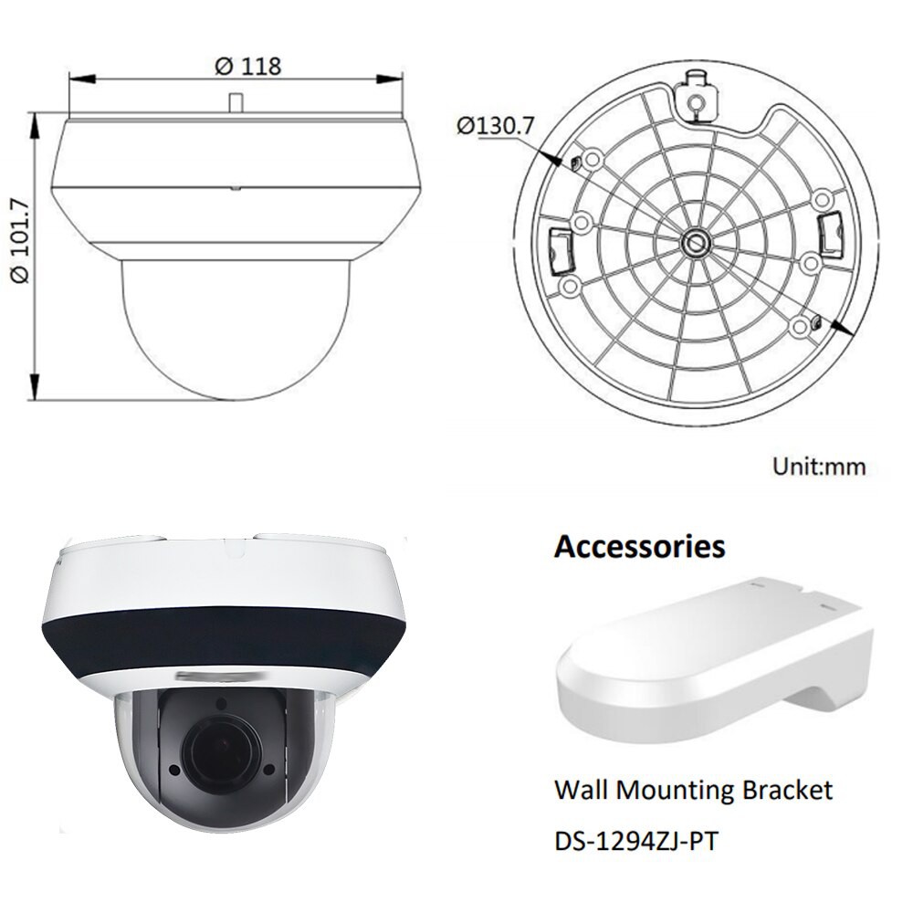 Camera IP Speed Dome 4MP HIKVISION DS2DE2A404WDE3 Hàng chính hãng