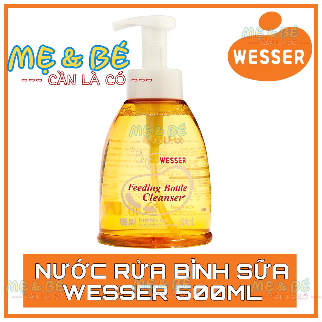 NƯỚC RỬA BÌNH SỮA WESSER 500ML DẠNG CHAI