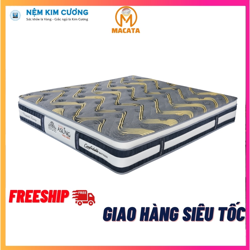 Nệm lò xo túi độc lập ASLING PRO MAX chính hãng đệm  KIM CƯƠNG cao cấp chuẩn khách sạn 5 sao giá rẻ LX1011