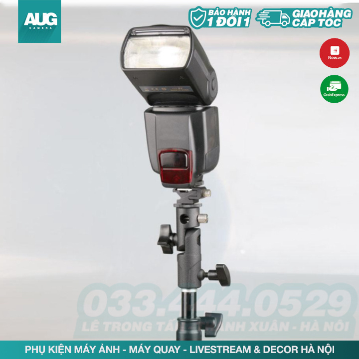 Đế giá đỡ đèn flash speedlite, Gá Dù và ngằm kẹp dù tản sáng - AUG Camera Hà nội