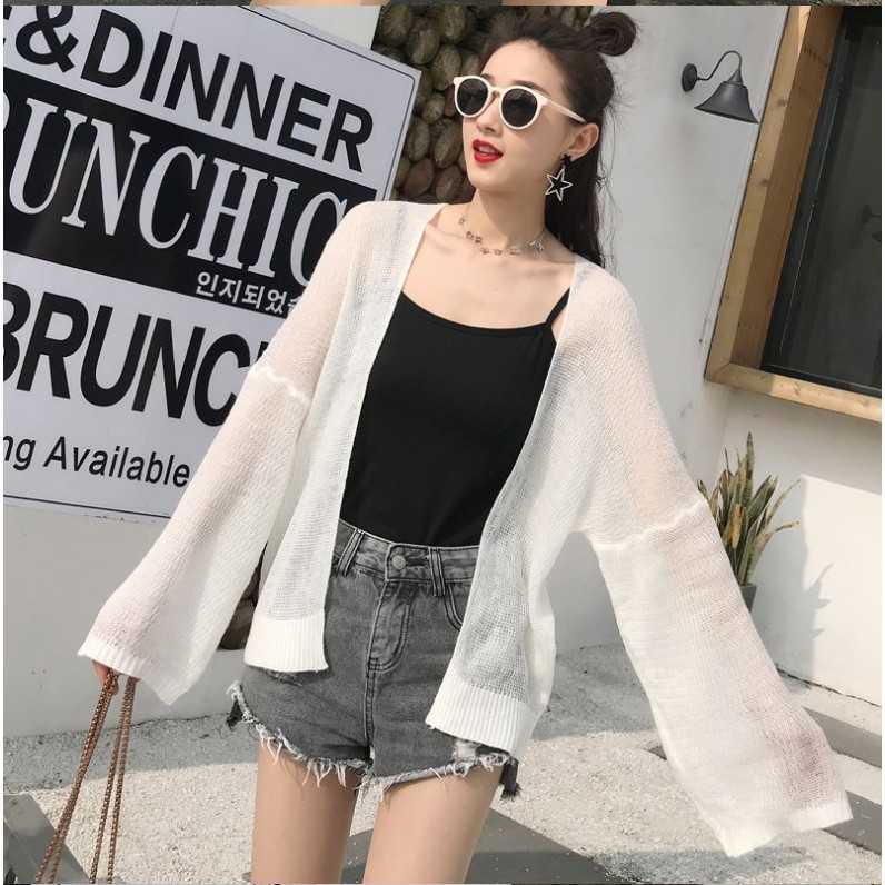 [Áo khoác nữ Cardigan] Áo khoác nữ len mỏng phong cách Hàn Quốc  Sexy, đi phố, đi dạo , đi chơi