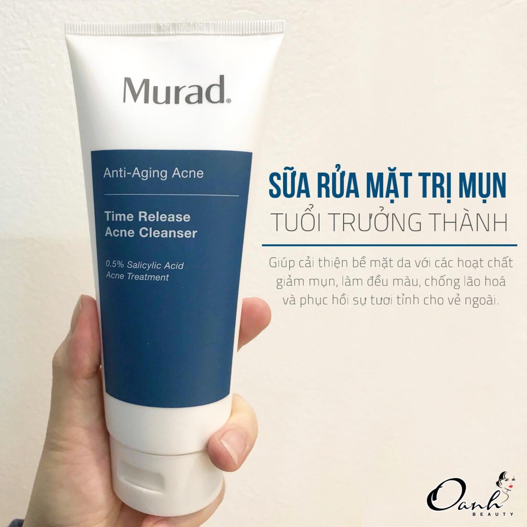 Sữa Rửa Mặt Giảm Mụn Ngừa Lão Hoá Murad Anti-Aging Acne Time Release Acne Cleanser
