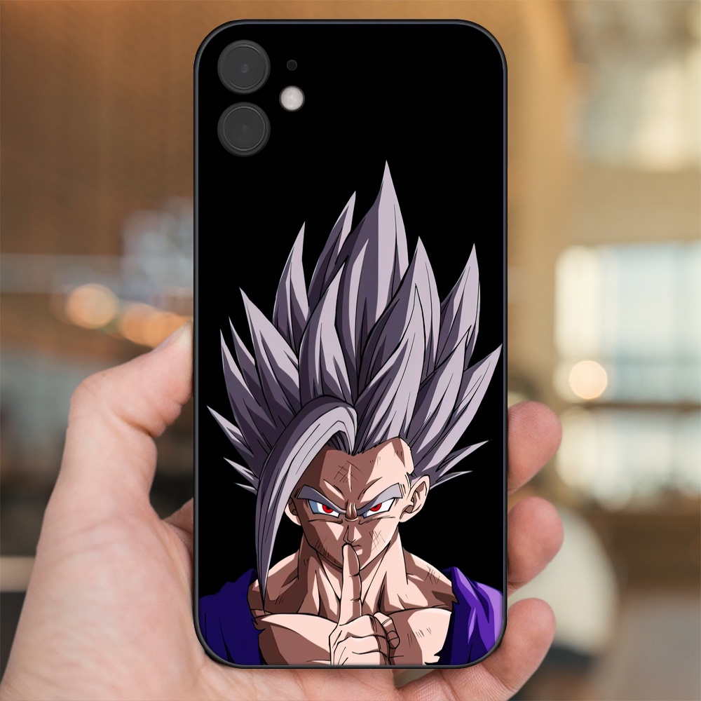 Ốp lưng iPhone 11 dẻo đen cạnh vuông in hình Gohan Dragon Ball