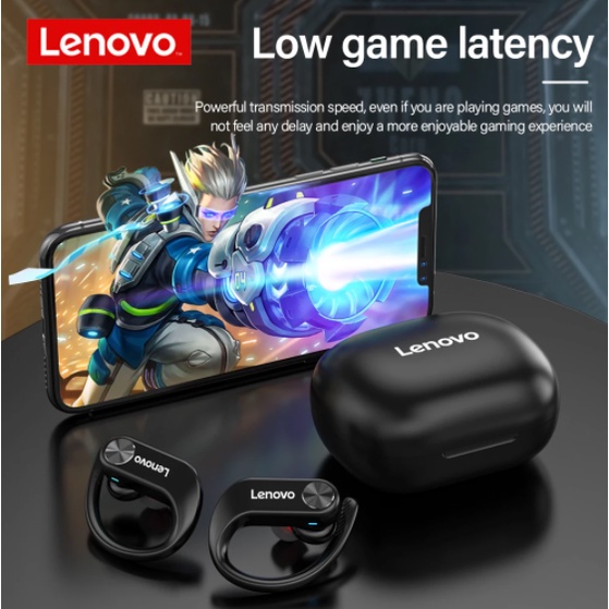 Tai Nghe Thể Thao Không Dây bluetooth 5.0 Chống Thấm Nước ipx5 Màn Hình Pin Chuyên Dụng Cho Chơi Game Lenovo tws