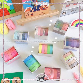 Set 5 Washi Trang Trí Sharemine Trang Trí Sổ Tay, Bullet Journal, Planner - Tiệm Ngựa Gỗ