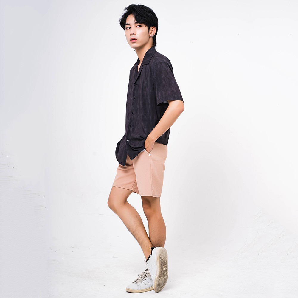 Áo sơ mi nam ĐEN XƯỚC, chất liệu vải lanh lụa thoáng mát, không nhăn, phom Regular -  ADORIS SM067 | BigBuy360 - bigbuy360.vn