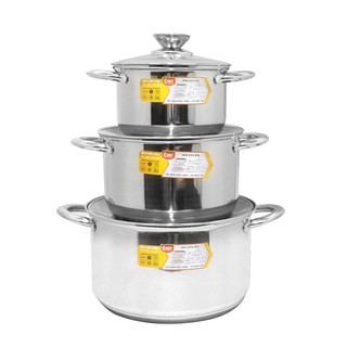 Bộ 3 nồi inox 5 đáy COMET CH36-01