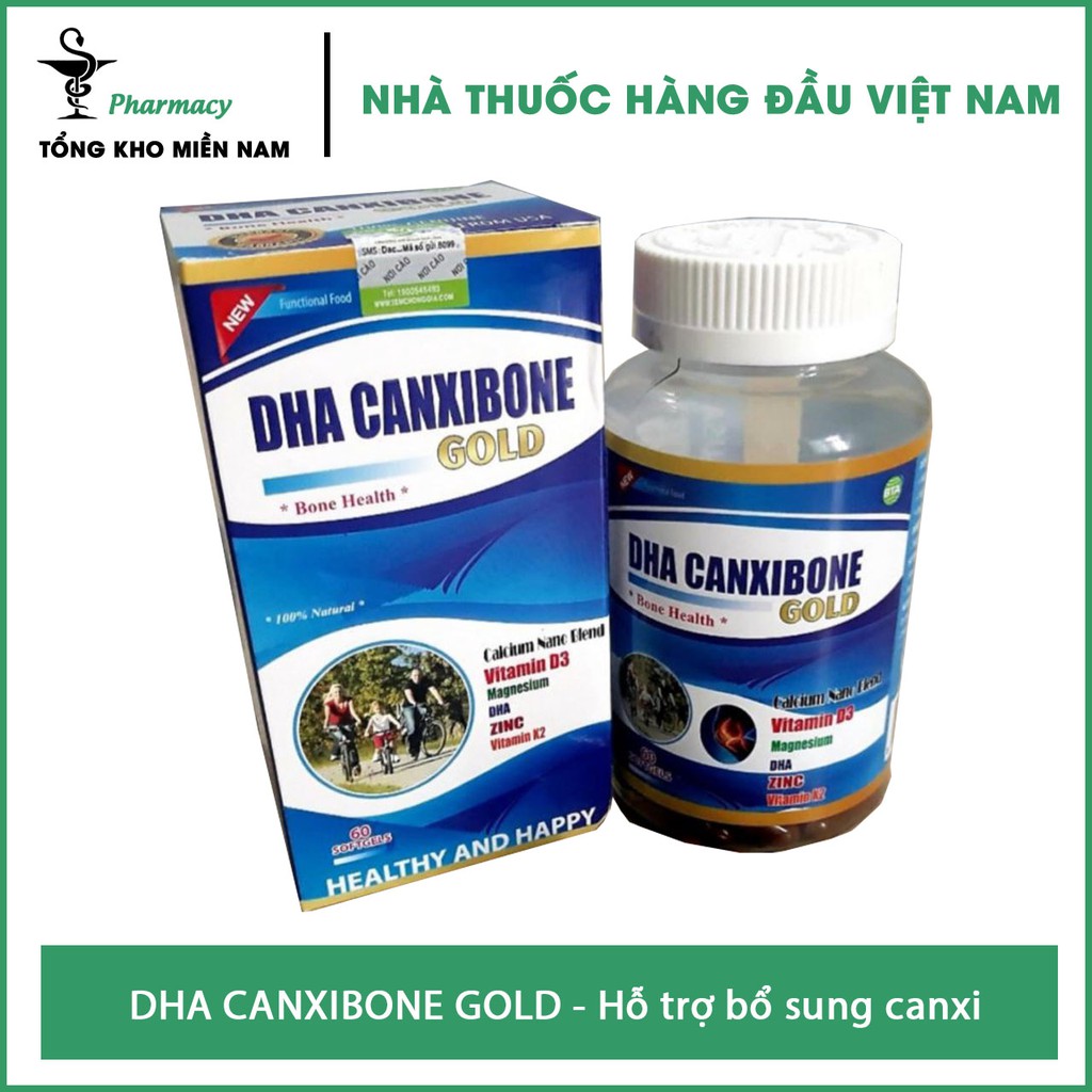 Viên Uống DHA CANXIBONE GOLD - Bổ sung sự thiếu hụt Canxi, Vitamin D3 - Tổng Kho MiềnNam