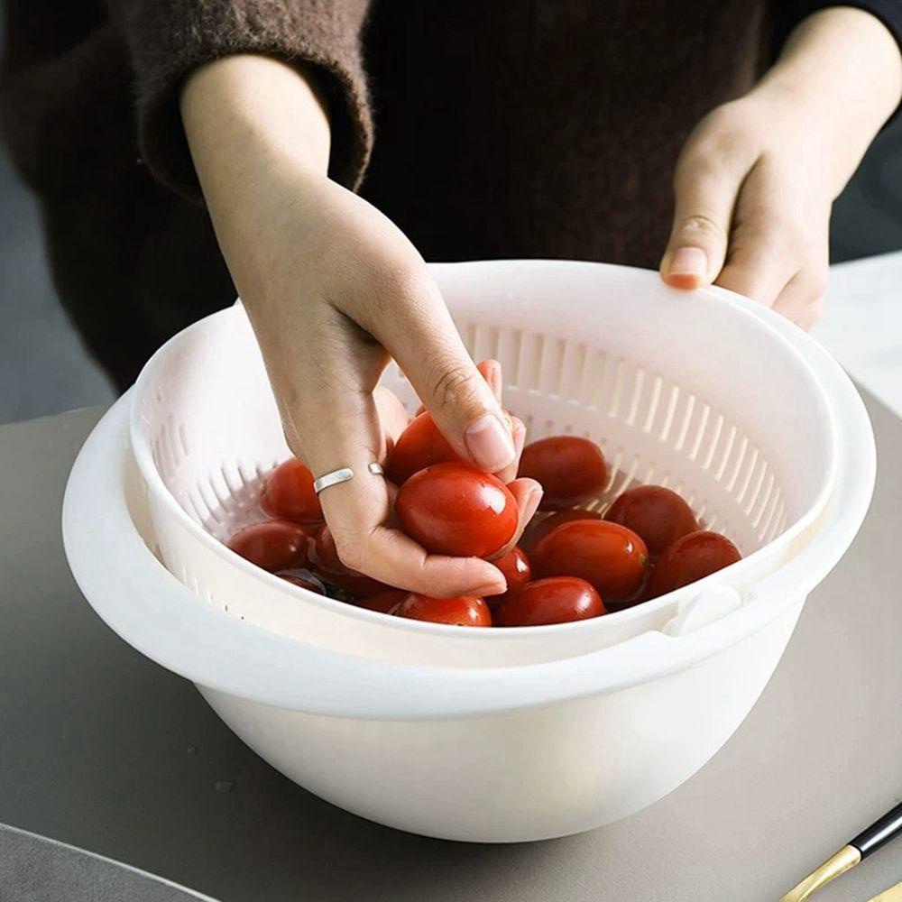AUGUSTINA Rổ Rửa Rau Củ Quả Bằng PP Đa Năng Có Thể Xoay Tiện Dụng