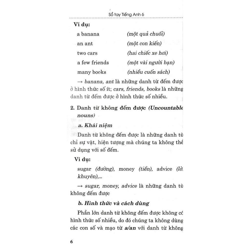 SÁCH - sổ tay tiếng anh lớp 6