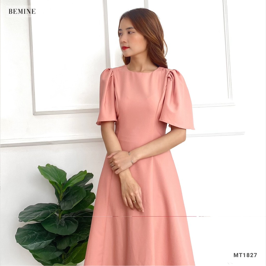 Đầm thanh lịch tay cánh tiên BEMINE MT1827HONG | BigBuy360 - bigbuy360.vn