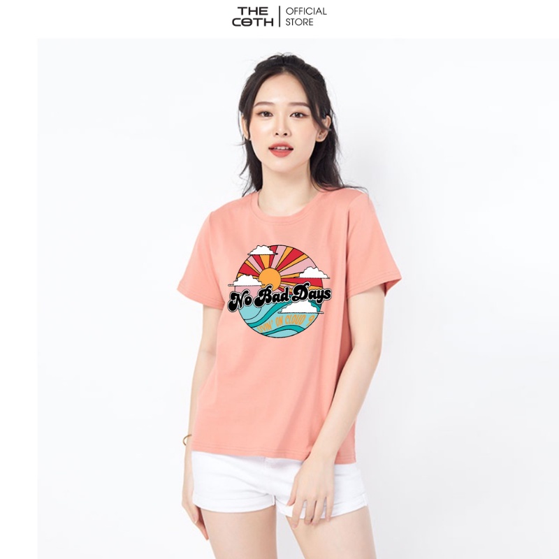 Áo Thun Nữ Form Đẹp chất Cotton mát mẻ mặc cực thích, in hình mặt trời No Bad Day Thương Hiệu The Coth AT2F2020