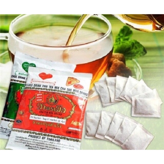 Thùng Trà Thái Xanh &amp; Đỏ 12 Gói * 200gr Loại 1