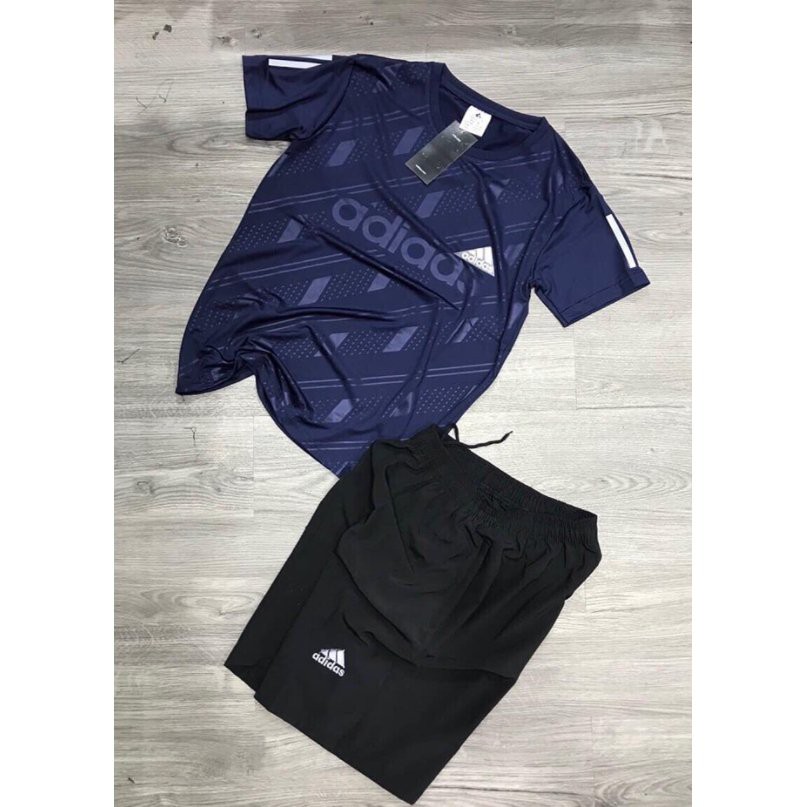 Bộ Hè Nam, Bộ Thể Thao Nam Adidas Cộc tay chất liệu thun lạnh mềm mịn - TM03 | BigBuy360 - bigbuy360.vn