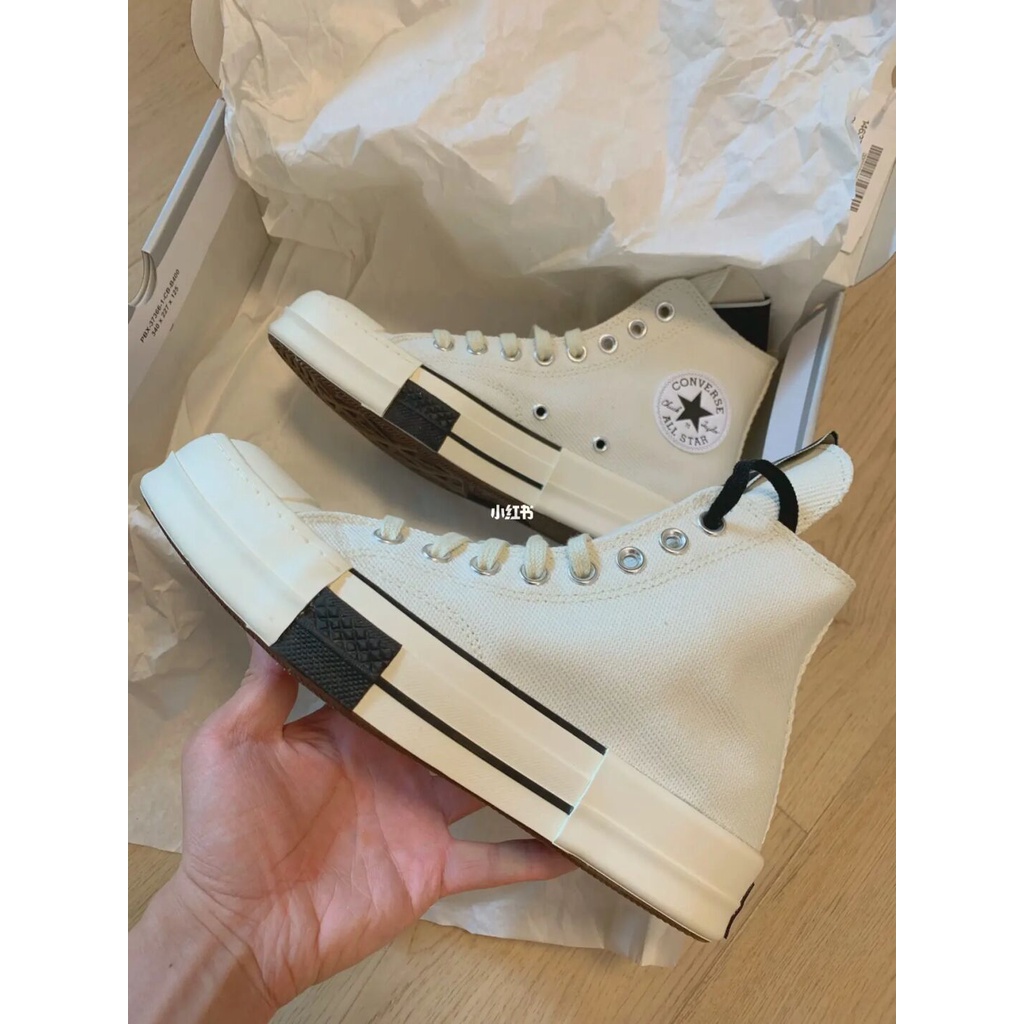 Giày Thể Thao Converse x Rick Owens DRKSHDW Vải canvas Cổ Cao Cho Nam Và Nữ-111