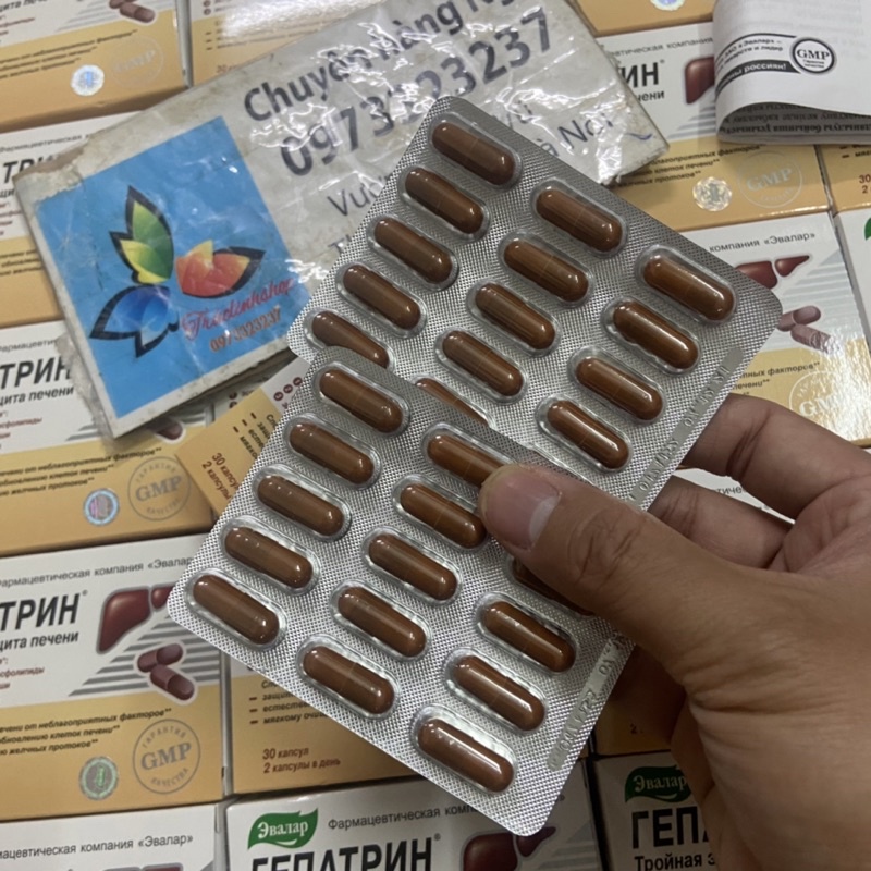 Viên uống thải độc gan - bổ gan Gepatrin Evalar Nga