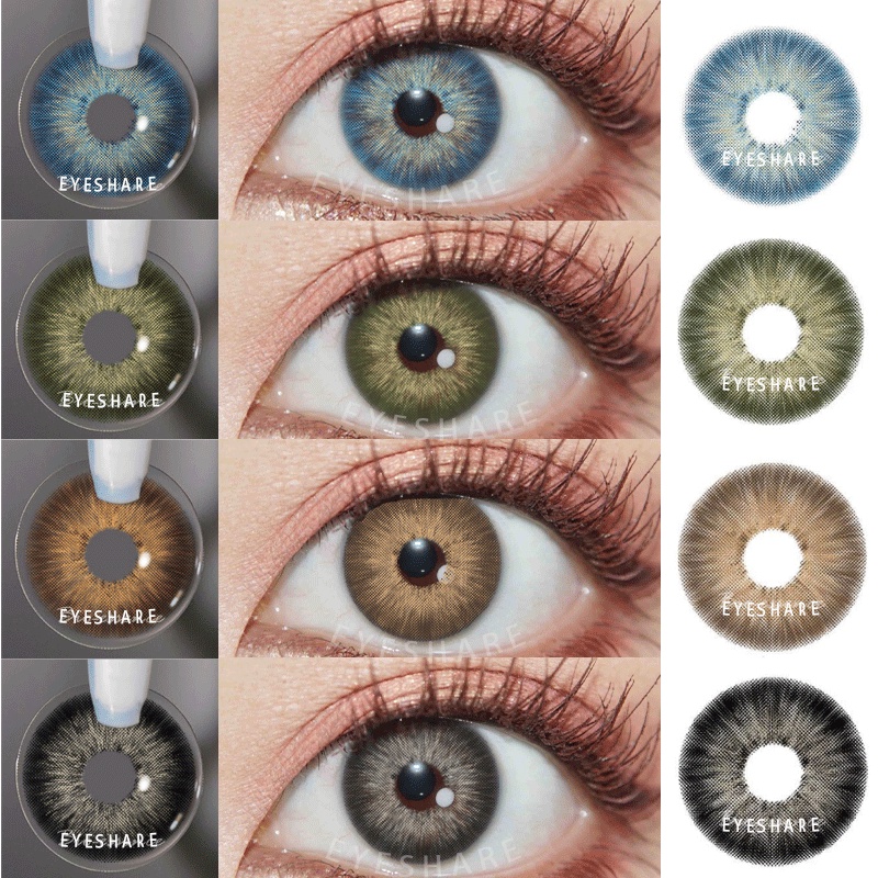 Set 2 kính áp tròng EYESHARE trang điểm mắt nhiều màu xinh xắn