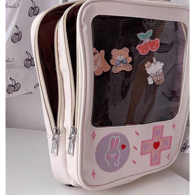 Túi đựng doll đeo chéo balo trong suốt hình máy chơi game itabag dễ thương cute