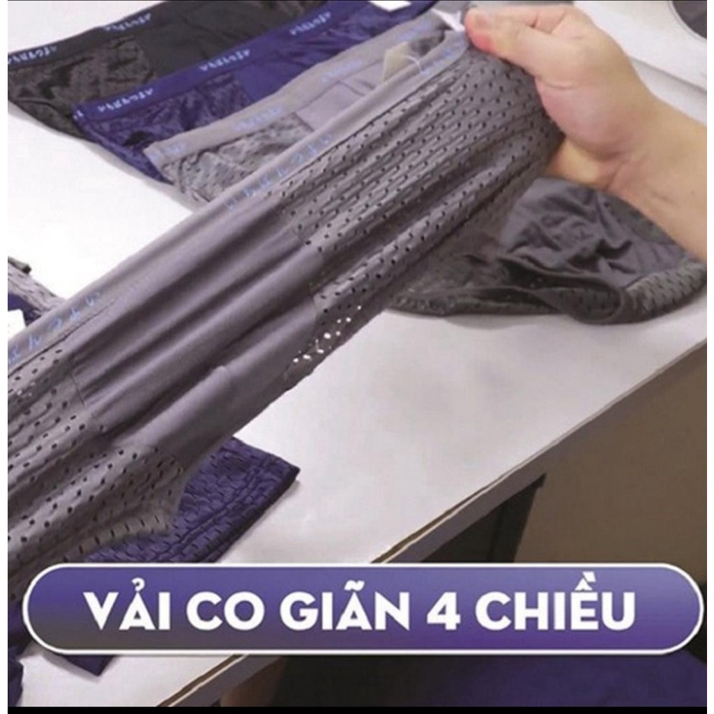 Hộp 4 Quần lót chéo thông hơi xuất Nhật cao cấp co giãn 4 chiều, chất siêu mát
