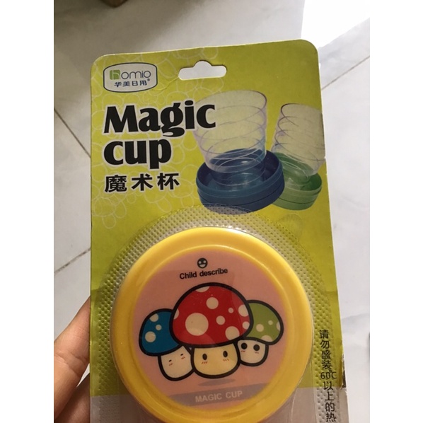 Set 2 Cốc nhựa gấp gọn Magic, cốc gấp gọn loại đẹp tiện lợi